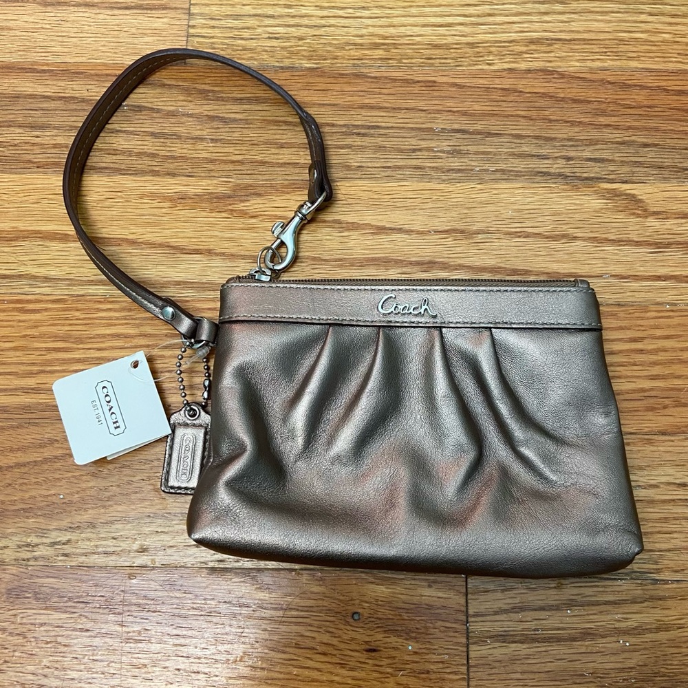 Bronze Coach Wristlet